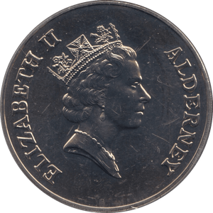 1995 TWO POUNDS COIN ALDERNEY F336 - WORLD COINS - Cambridgeshire Coins