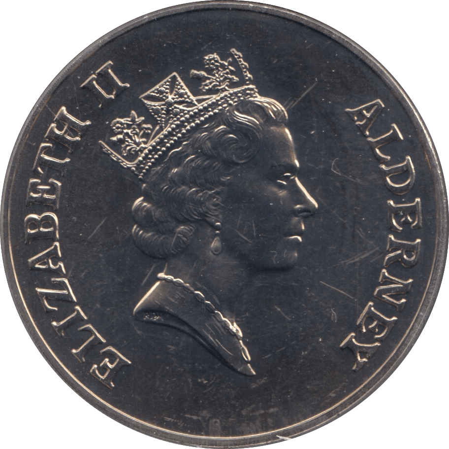 1995 TWO POUNDS COIN ALDERNEY F412 - WORLD COINS - Cambridgeshire Coins