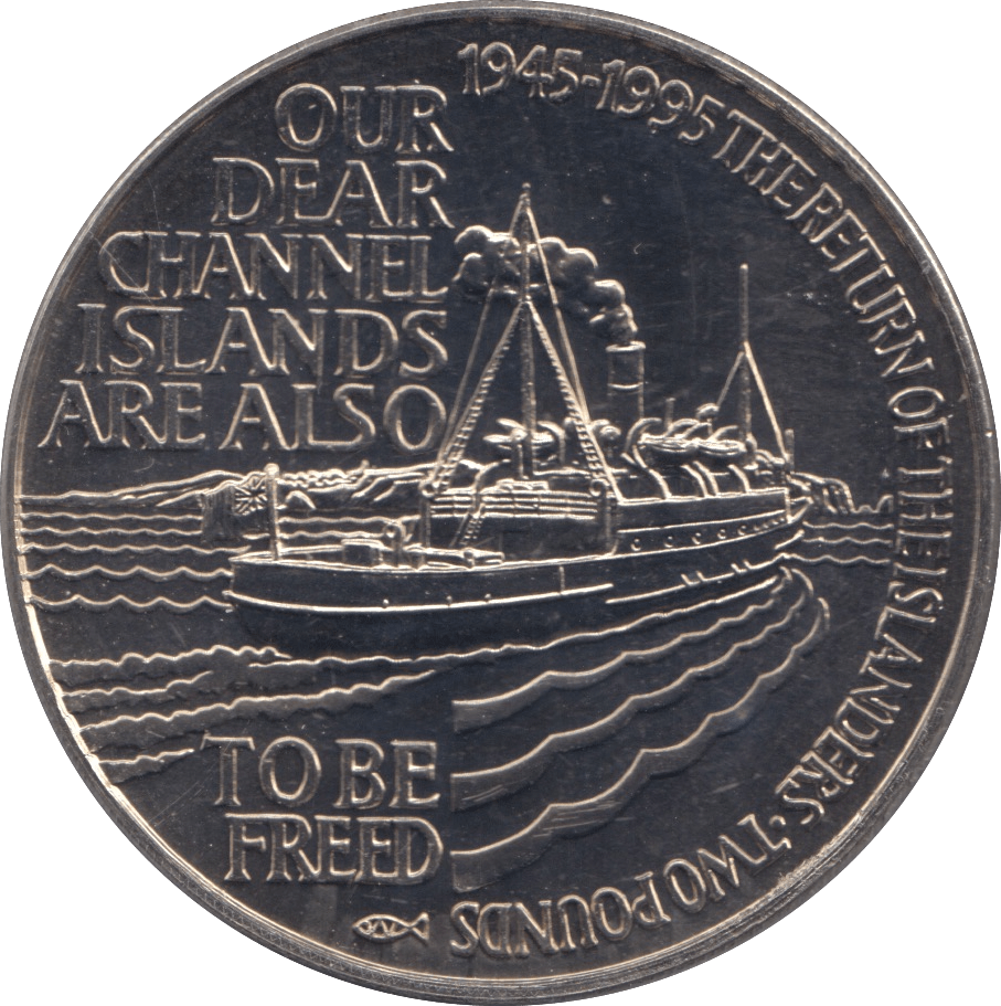 1995 TWO POUNDS COIN ALDERNEY F412 - WORLD COINS - Cambridgeshire Coins