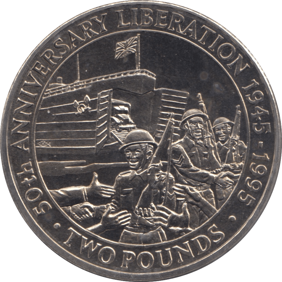 1995 TWO POUNDS LIBERATION ANNIVERSARY GUERNSEY F133 - CROWN - Cambridgeshire Coins