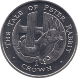 1996 100 YEARS OF PETER RABBIT ONE CROWN GIBRALTAR - WORLD COINS - Cambridgeshire Coins