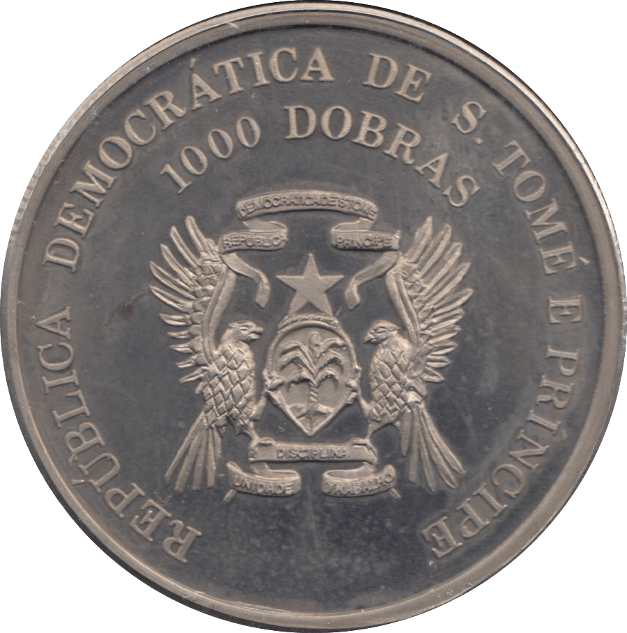 1996 1000 DOBROS S. TOME E PRINCIPE - WORLD COINS - Cambridgeshire Coins