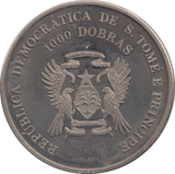 1996 1000 DOBROS S. TOME E PRINCIPE - WORLD COINS - Cambridgeshire Coins
