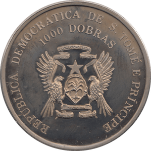 1996 1000 DOBROS S. TOME E PRINCIPE - WORLD COINS - Cambridgeshire Coins
