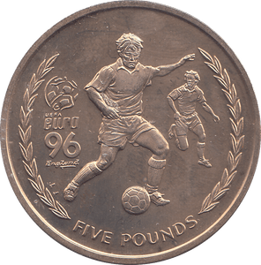 1996 5 POUNDS EURO FOOTBALL COMMEMORATIVE COIN - WORLD COINS - Cambridgeshire Coins