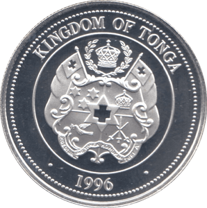 1996 50 SENETI KINGDOM OF TONGA - SILVER WORLD COINS - Cambridgeshire Coins