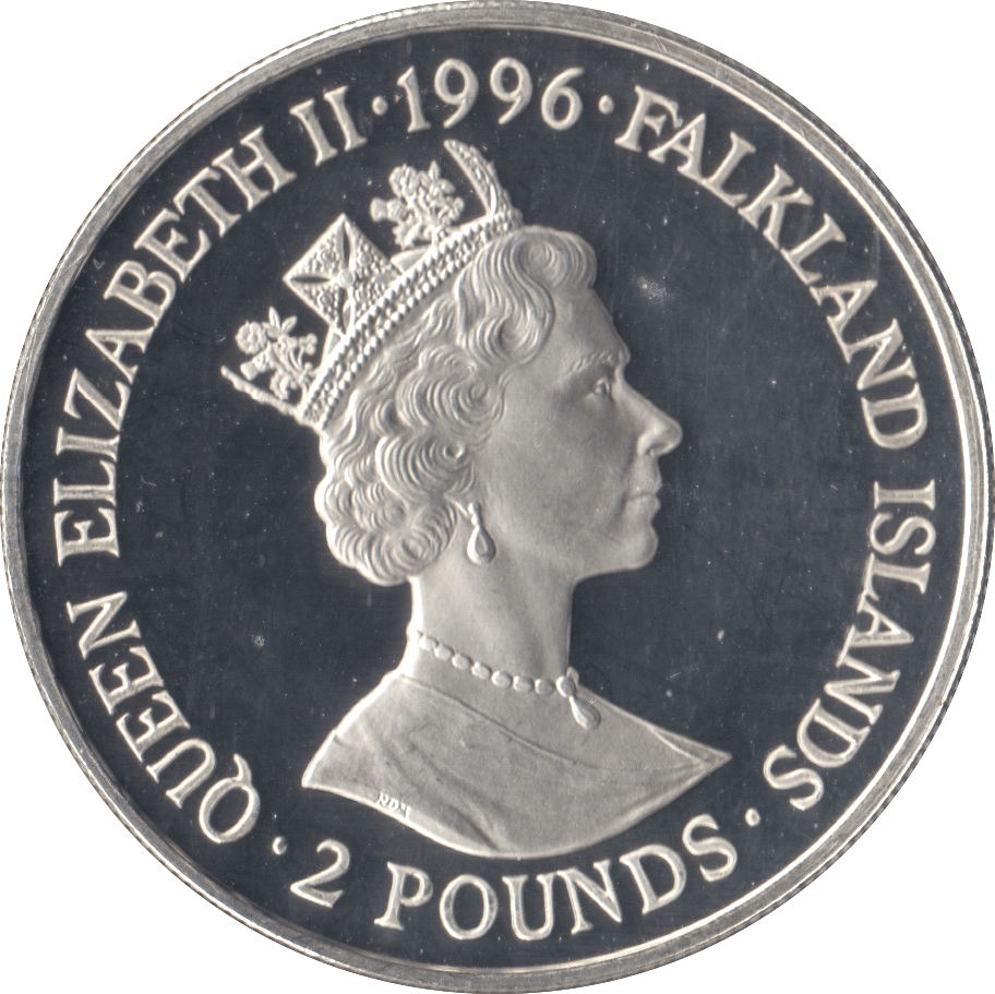 1996 .925 SILVER PROOF ROYAL HERITAGE TWO POUNDS FALKLAND ISLANDS - SILVER WORLD COINS - Cambridgeshire Coins