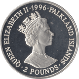 1996 .925 SILVER PROOF ROYAL HERITAGE TWO POUNDS FALKLAND ISLANDS - SILVER WORLD COINS - Cambridgeshire Coins