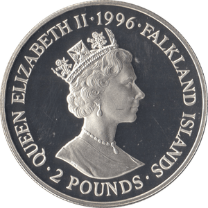 1996 .925 SILVER PROOF ROYAL HERITAGE TWO POUNDS FALKLAND ISLANDS - SILVER WORLD COINS - Cambridgeshire Coins