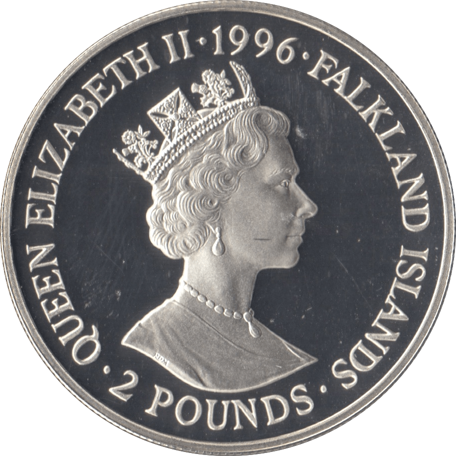 1996 .925 SILVER PROOF ROYAL HERITAGE TWO POUNDS FALKLAND ISLANDS - SILVER WORLD COINS - Cambridgeshire Coins