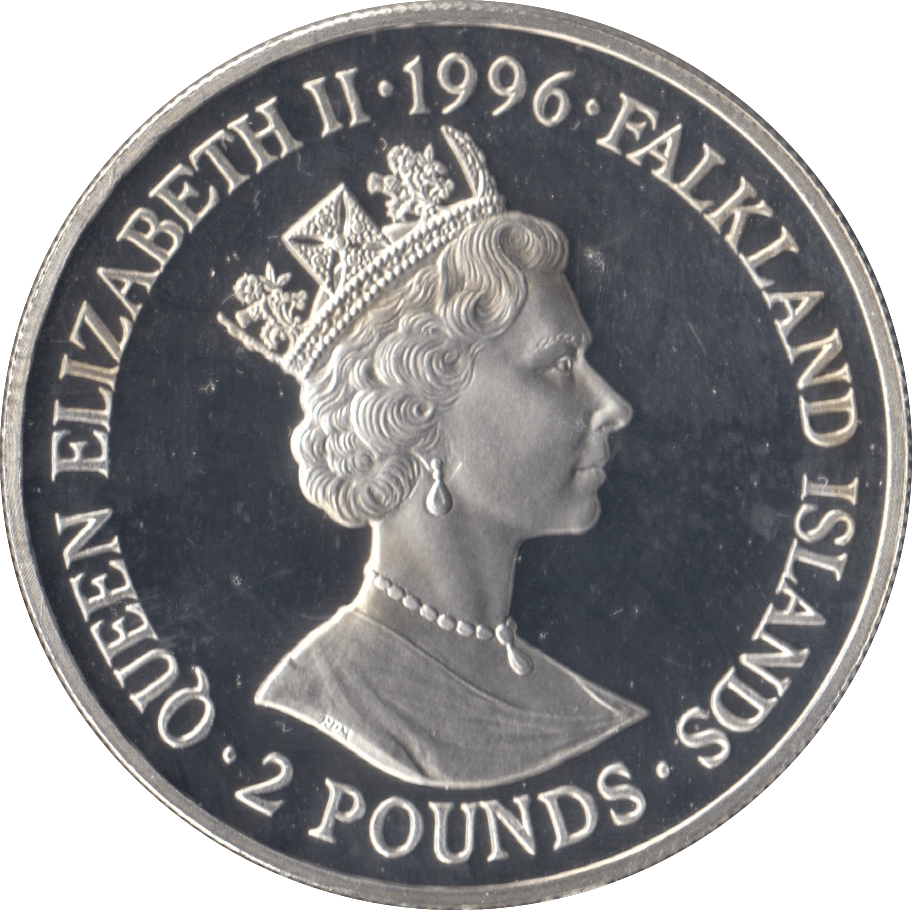 1996 .925 SILVER PROOF ROYAL HERITAGE TWO POUNDS FALKLAND ISLANDS - SILVER WORLD COINS - Cambridgeshire Coins