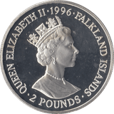1996 .925 SILVER PROOF ROYAL HERITAGE TWO POUNDS FALKLAND ISLANDS - SILVER WORLD COINS - Cambridgeshire Coins