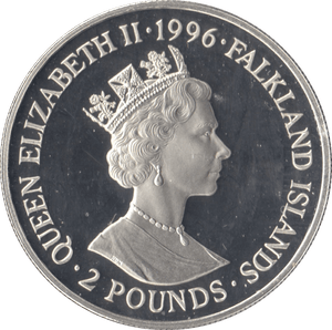 1996 .925 SILVER PROOF ROYAL HERITAGE TWO POUNDS FALKLAND ISLANDS - SILVER WORLD COINS - Cambridgeshire Coins