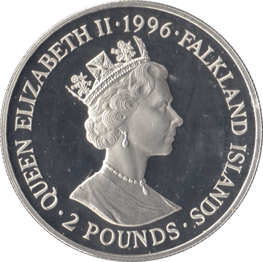 1996 .925 SILVER PROOF ROYAL HERITAGE TWO POUNDS FALKLAND ISLANDS - SILVER WORLD COINS - Cambridgeshire Coins
