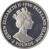 1996 .925 SILVER PROOF ROYAL HERITAGE TWO POUNDS FALKLAND ISLANDS - SILVER WORLD COINS - Cambridgeshire Coins