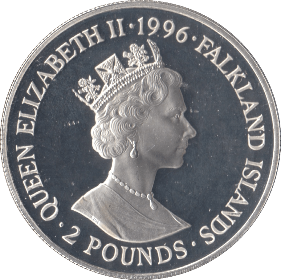 1996 .925 SILVER PROOF ROYAL HERITAGE TWO POUNDS FALKLAND ISLANDS - SILVER WORLD COINS - Cambridgeshire Coins