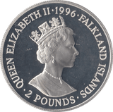 1996 .925 SILVER PROOF ROYAL HERITAGE TWO POUNDS FALKLAND ISLANDS - SILVER WORLD COINS - Cambridgeshire Coins