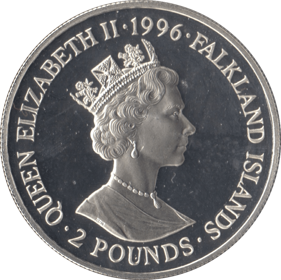 1996 .925 SILVER PROOF ROYAL HERITAGE TWO POUNDS FALKLAND ISLANDS - SILVER WORLD COINS - Cambridgeshire Coins