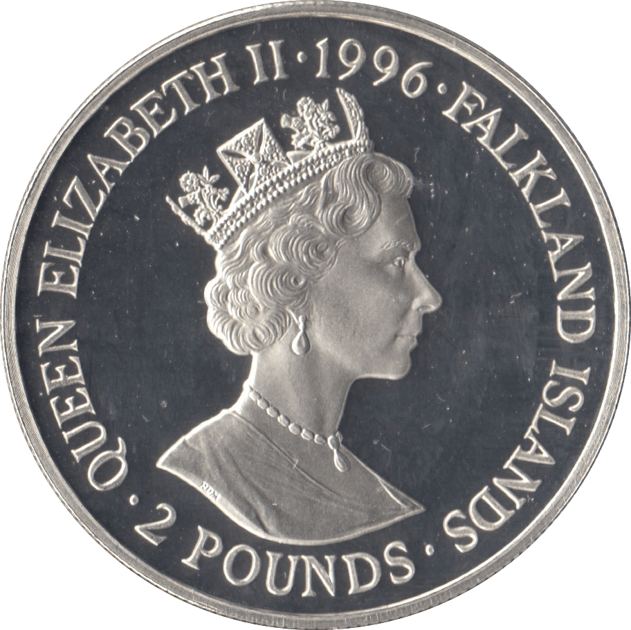 1996 .925 SILVER PROOF ROYAL HERITAGE TWO POUNDS FALKLAND ISLANDS - SILVER WORLD COINS - Cambridgeshire Coins
