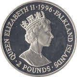 1996 .925 SILVER PROOF ROYAL HERITAGE TWO POUNDS FALKLAND ISLANDS - SILVER WORLD COINS - Cambridgeshire Coins
