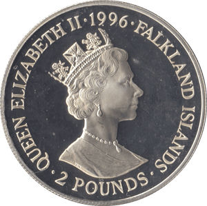 1996 .925 SILVER PROOF ROYAL HERITAGE TWO POUNDS FALKLAND ISLANDS - SILVER WORLD COINS - Cambridgeshire Coins