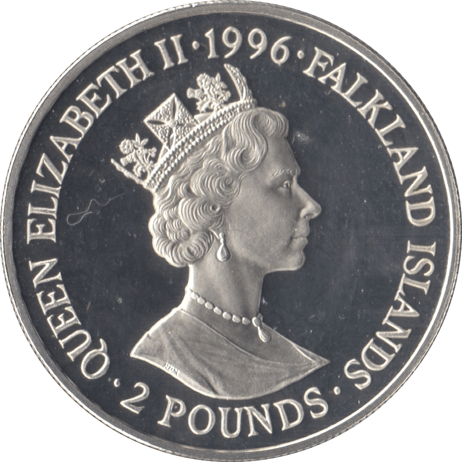 1996 .925 SILVER PROOF ROYAL HERITAGE TWO POUNDS FALKLAND ISLANDS - SILVER WORLD COINS - Cambridgeshire Coins