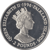 1996 .925 SILVER PROOF ROYAL HERITAGE TWO POUNDS FALKLAND ISLANDS - SILVER WORLD COINS - Cambridgeshire Coins