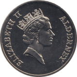 1996 ALDERNEY £5 COIN 70TH ANNIVERSARY CELEBRATION - WORLD COINS - Cambridgeshire Coins