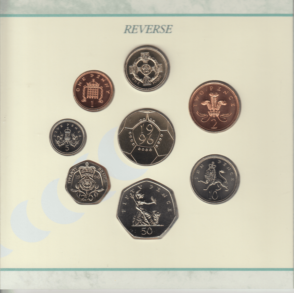 1996 BRILLIANT UNCIRCULATED COIN YEAR SET - Brilliant Uncirculated Year Sets - Cambridgeshire Coins