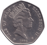 1996 CHRISTMAS 50P ISLE OF MAN - 50P CIRCULATED - Cambridgeshire Coins