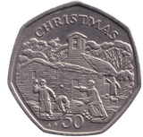 1996 CHRISTMAS 50P ISLE OF MAN - 50P CIRCULATED - Cambridgeshire Coins