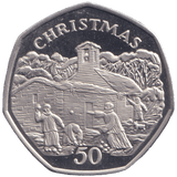 1996 CHRISTMAS 50P SNOWBALL ISLE OF MAN ( PROOF ) - 50P REGIONAL ISSUES - Cambridgeshire Coins
