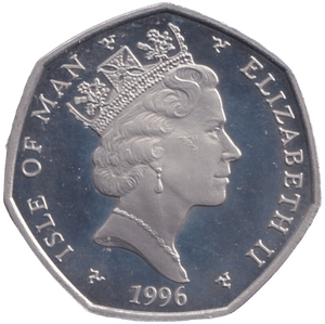 1996 CHRISTMAS 50P SNOWBALL ISLE OF MAN ( PROOF ) - 50P REGIONAL ISSUES - Cambridgeshire Coins