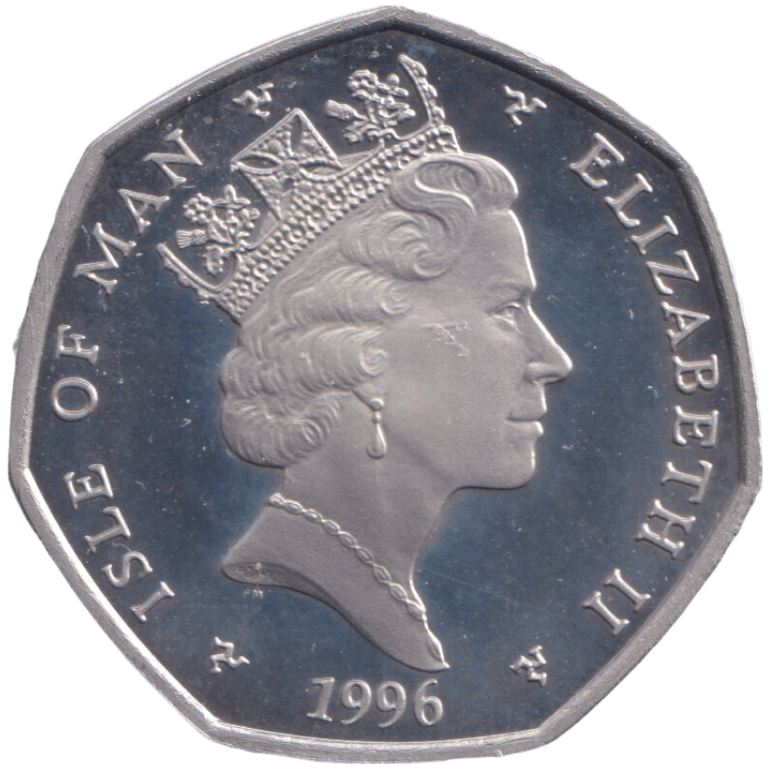 1996 CHRISTMAS 50P SNOWBALL ISLE OF MAN ( PROOF ) - 50P REGIONAL ISSUES - Cambridgeshire Coins