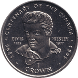 1996 ELVIS PRESLEY CENTENARY OF THE CINEMA CROWN BU - WORLD COINS - Cambridgeshire Coins