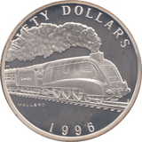 1996 FIFTY DOLLARS SILVER PROOF USA - SILVER WORLD COINS - Cambridgeshire Coins