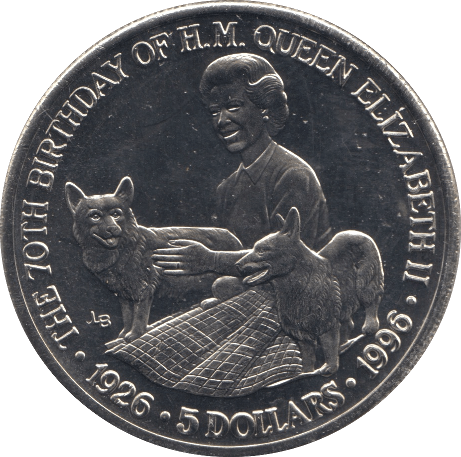 1996 FIVE DOLLARS COIN TURKS AND CAICOS F337 - WORLD COINS - Cambridgeshire Coins