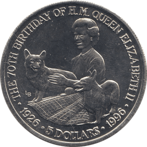 1996 FIVE DOLLARS COIN TURKS AND CAICOS F434 - WORLD COINS - Cambridgeshire Coins