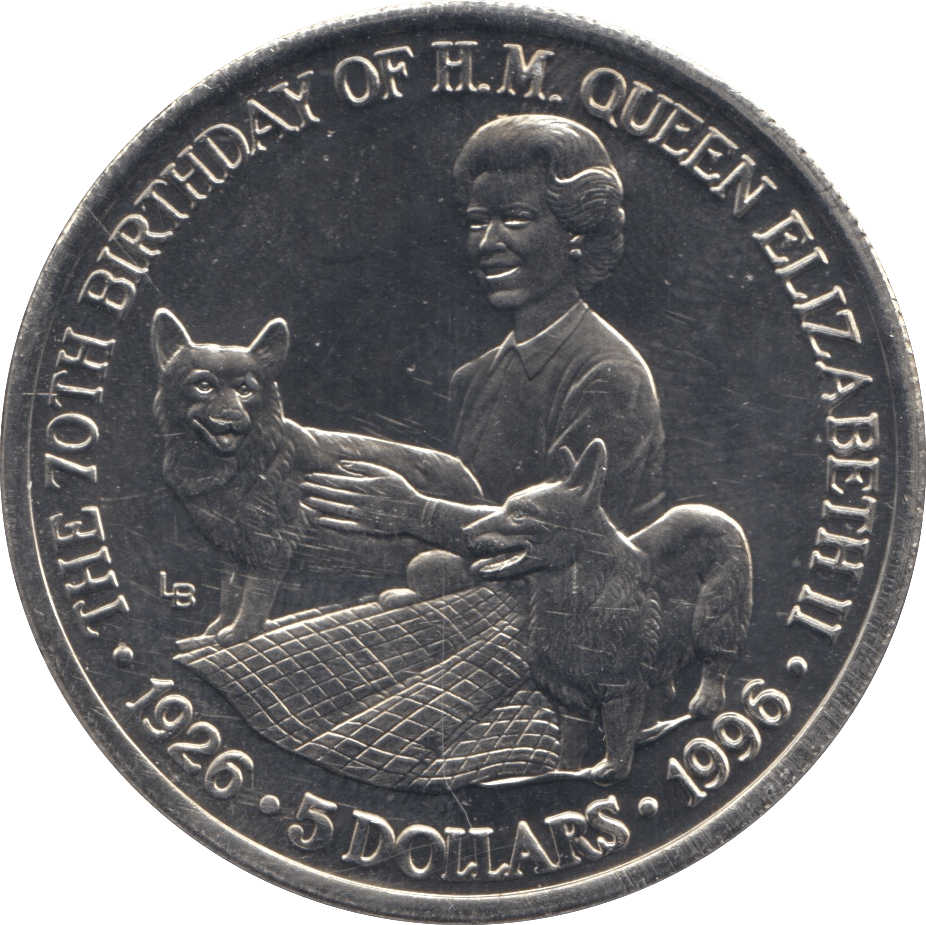 1996 FIVE DOLLARS COIN TURKS AND CAICOS F434 - WORLD COINS - Cambridgeshire Coins
