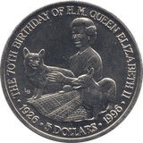 1996 FIVE DOLLARS COIN TURKS AND CAICOS F434 - WORLD COINS - Cambridgeshire Coins