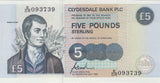 1996 FIVE POUND CLYDESDALE BANK BANKNOTE REF SCOT - 74 - World Banknotes - Cambridgeshire Coins