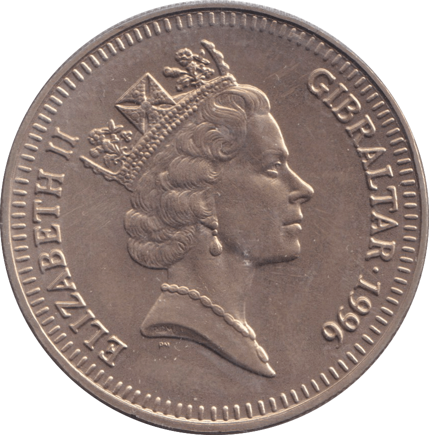 1996 FIVE POUND GIBRALTAR - WORLD COINS - Cambridgeshire Coins