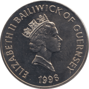 1996 FIVE POUNDS COIN GUERNSEY F619 - WORLD COINS - Cambridgeshire Coins