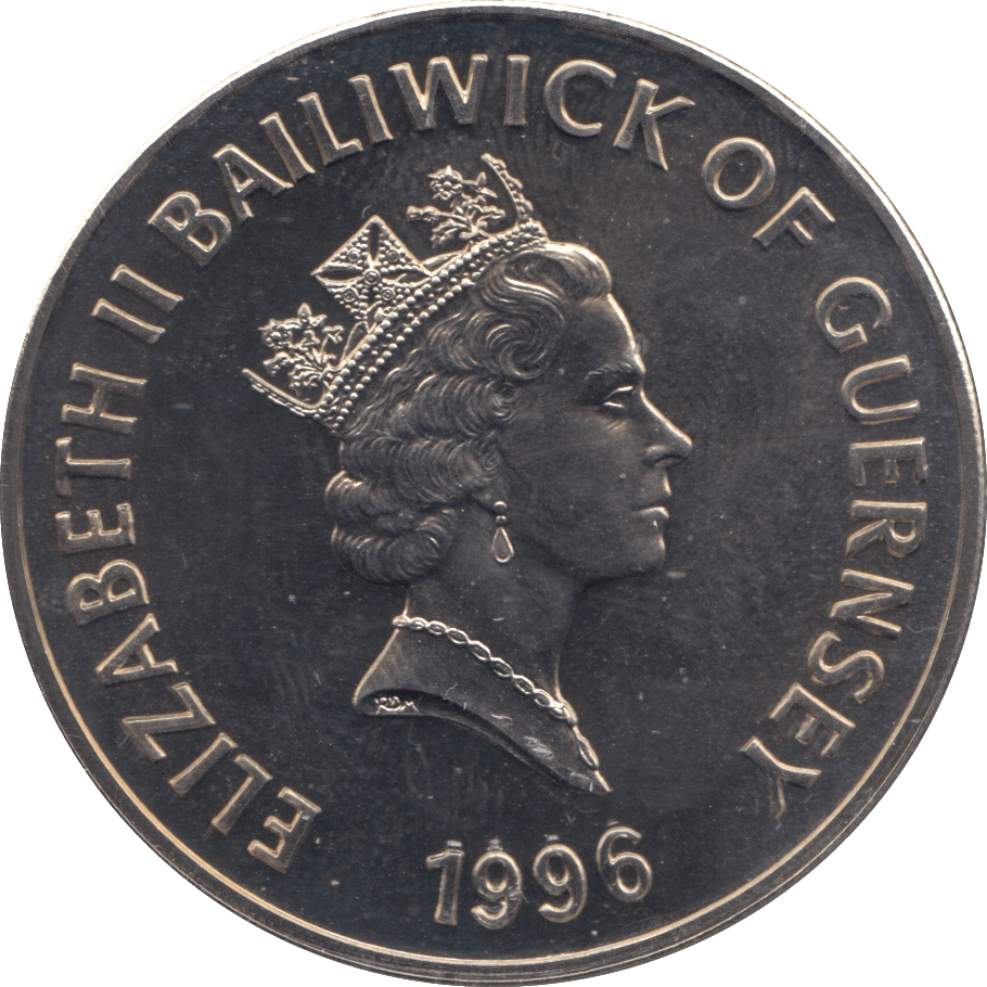 1996 FIVE POUNDS COIN GUERNSEY F619 - WORLD COINS - Cambridgeshire Coins