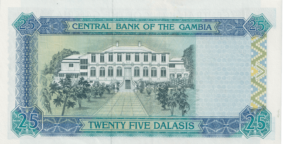 1996 GAMBIA 25 DALASI BANKNOTE REF-1746 - WORLD BANKNOTES - Cambridgeshire Coins