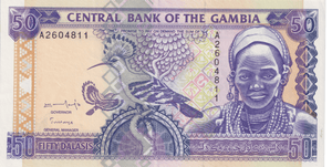 1996 GAMBIA 50 DALASI BANKNOTE REF-1747 - WORLD BANKNOTES - Cambridgeshire Coins