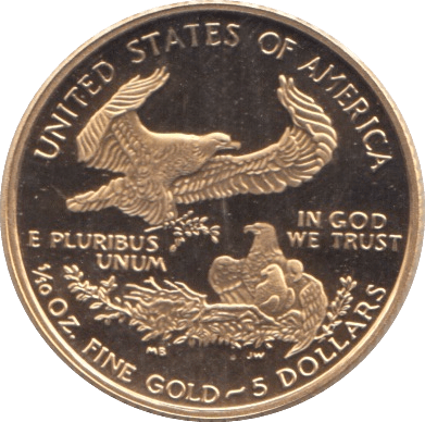 1996 GOLD FIVE DOLLARS USA - Gold World Coins - Cambridgeshire Coins