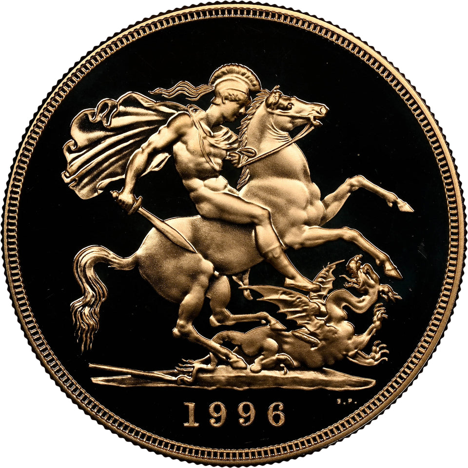 1996 GOLD FIVE POUND SOVEREIGN PF 69 ULTRA CAMEO - NGC GOLD COINS - Cambridgeshire Coins