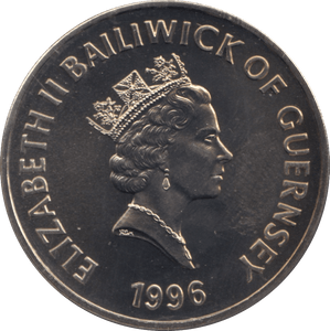 1996 GUERNSEY £5 COMMEMORATIVE COIN ELIZABETH REGINA - WORLD COINS - Cambridgeshire Coins
