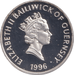 1996 GUERNSEY ONE POUND SILVER PROOF - £1 Silver Proof - Cambridgeshire Coins
